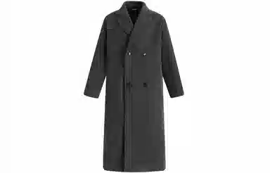 英伦轻熟风经典简约纯色双排扣外套休闲宽松百搭痞帅中长款通勤风衣 男女同款