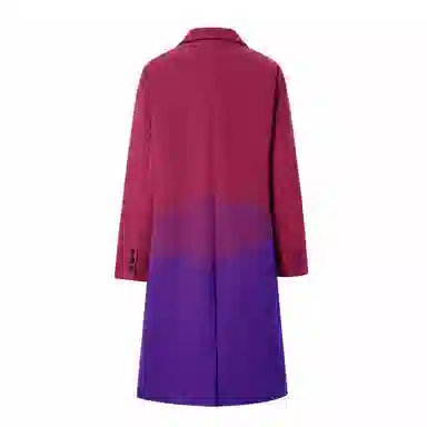 美式复古基础款纯色宽松通勤百搭落肩舒适中长款纯色大口袋双排扣西装领韩版厚款休闲直筒长款大衣 男女同款