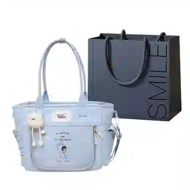 单肩包 可爱透明斜挎包包女学生手提包大容量卡通单肩托特包