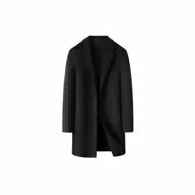 经典纯色简约百搭含羊毛舒适保暖御寒西装领毛呢羊毛外套大衣 男款