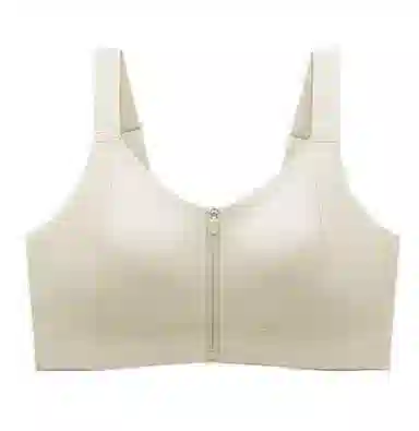 润微 大胸显小前拉链易穿脱塑胸无钢圈无痕运动防震文胸 女款 组合装