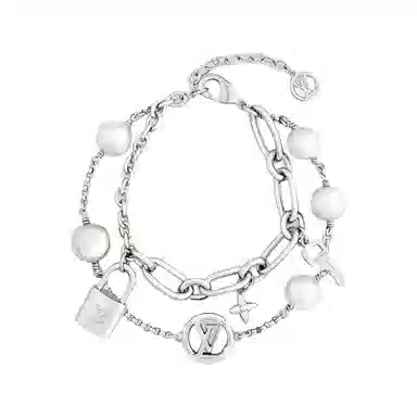 Louis Vuitton Beaded Metal Bracelet Palladium