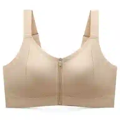 润微 大胸显小前拉链易穿脱塑胸无钢圈无痕运动防震文胸 女款 组合装