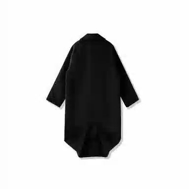 毛呢中长款加厚宽松韩版潮流百搭英伦风纯色过膝大衣 男女同款