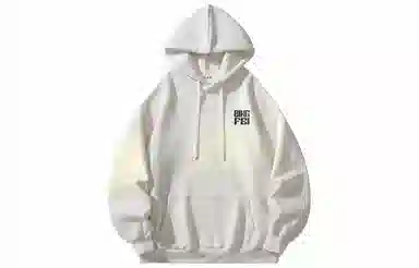 冰飞 美式复古嘻哈街头创意手绘字母图案印花宽松休闲舒适套头落肩上衣少年感穿搭潮牌潮流百搭连帽卫衣 男女同款