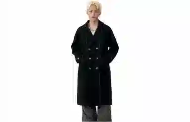 美式复古学院风中长款毛呢保暖纯色直筒厚款休闲外套长袖大衣 男女同款