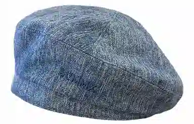 优幽兰 韩版百搭春夏季女水洗牛仔帽文艺复古大头围显脸小简约画家帽时尚高级感学生蓓蕾帽潮 聚酯纤维 贝雷帽 女款