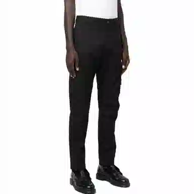 Stone Island FW22 Compass Print Cargo Pants Black