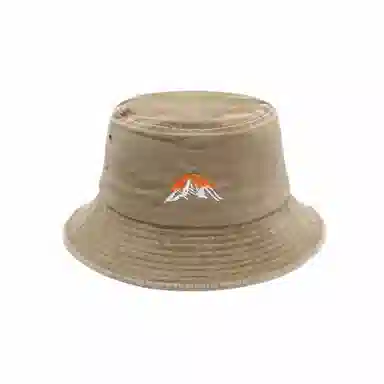 氧气樱桃 日系雪山刺绣户外防晒 棉 渔夫帽 男女同款情侣款