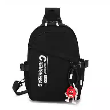 欧曼斐 休闲日系单肩轻便运动简约百搭背包 尼龙 斜挎包胸包 男女同款情侣款 多色