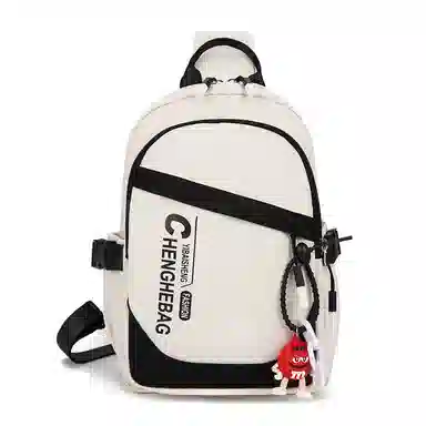 欧曼斐 休闲日系单肩轻便运动简约百搭背包 尼龙 斜挎包胸包 男女同款情侣款 多色