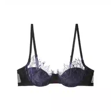 内在密码 薄款大胸显小半杯性感软钢圈上托防下垂法式蕾丝文胸 女款