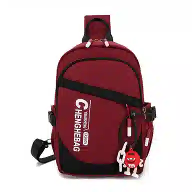 欧曼斐 休闲日系单肩轻便运动简约百搭背包 尼龙 斜挎包胸包 男女同款情侣款 多色