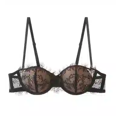 内在密码 蕾丝半杯薄款大胸显小胸聚拢法式低胸性感软钢圈上托文胸 女款