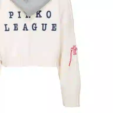 PINKO SS25 Letter Embroidered Hoodie Knit