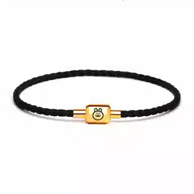 灰鱼 十二生肖红绳新中式国潮风本命年太岁年简约手工编织手绳蛇年红色黑色金色小众高级感转运珠好运 牛皮革 手链 男女同款情侣款