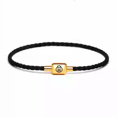 灰鱼 十二生肖红绳新中式国潮风本命年太岁年简约手工编织手绳蛇年红色黑色金色小众高级感转运珠好运 牛皮革 手链 男女同款情侣款