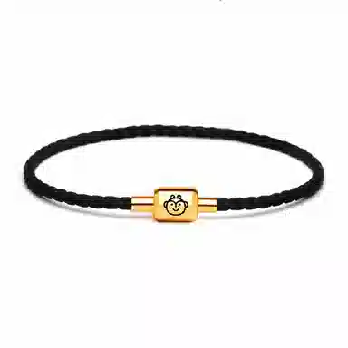 灰鱼 十二生肖红绳新中式国潮风本命年太岁年简约手工编织手绳蛇年红色黑色金色小众高级感转运珠好运 牛皮革 手链 男女同款情侣款