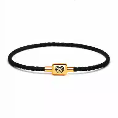 灰鱼 十二生肖红绳新中式国潮风本命年太岁年简约手工编织手绳蛇年红色黑色金色小众高级感转运珠好运 牛皮革 手链 男女同款情侣款