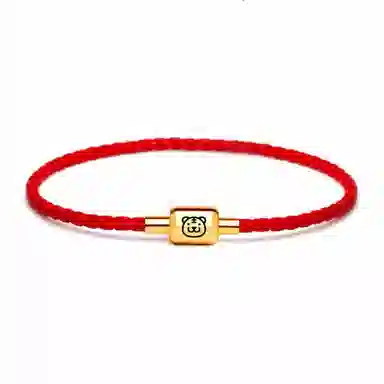 灰鱼 十二生肖红绳新中式国潮风本命年太岁年简约手工编织手绳蛇年红色黑色金色小众高级感转运珠好运 牛皮革 手链 男女同款情侣款