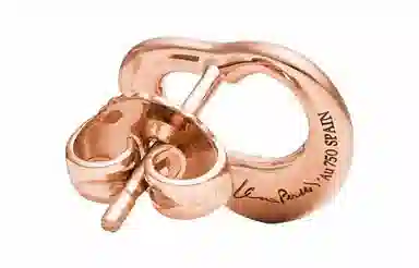 Tiffany & Co. Elsa Peretti Open Heart 18K Rose Gold Earrings