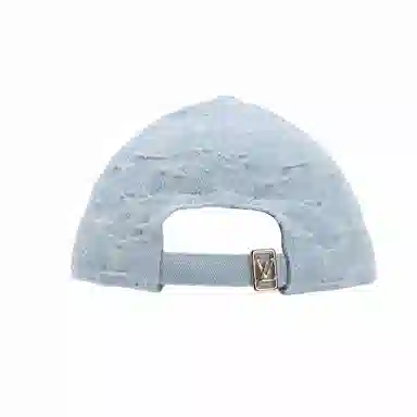 Louis Vuitton Logo Print Cap Light Blue