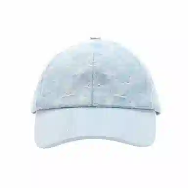 Louis Vuitton Logo Print Cap Light Blue