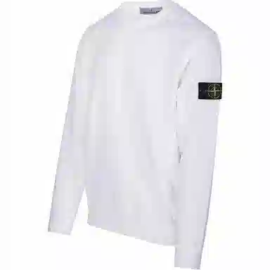 Stone Island Logo Crewneck Sweatshirt White