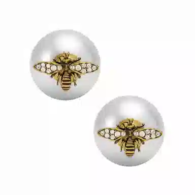 DIOR Elegant Metal Resin Crystal Earrings