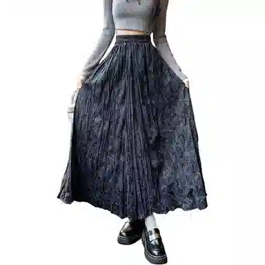 莫代尔 时尚晕染复古休闲长裙 女款