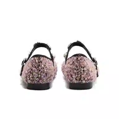 珂卡芙 织物 时尚潮流法式小香风复古百搭 玛丽珍鞋 女