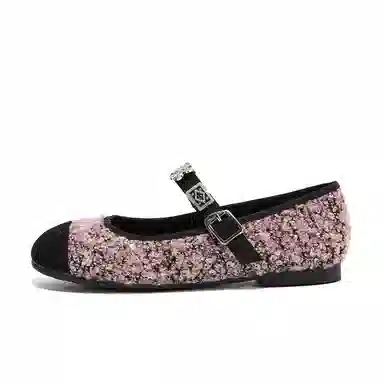 珂卡芙 织物 时尚潮流法式小香风复古百搭 玛丽珍鞋 女