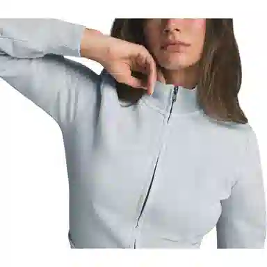 SKIMS SS25 BOYFRIEND FLEECE TRACK JACKET ZEN BLUE