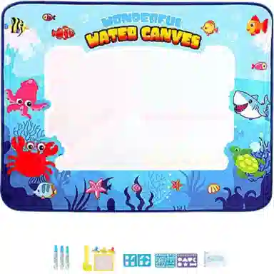 古欧 水画布涂鸦超大魔法清水画毯 早教益智玩具