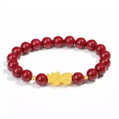 【普陀山官方已过香】 普陀山文创 好事花生本命年红八方来财 平安顺遂蛇年新中式貔貅转运珠平安扣福气满满#好运 朱砂 手串 男女同款情侣款