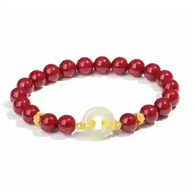 【普陀山官方已过香】 普陀山文创 好事花生本命年红八方来财 平安顺遂蛇年新中式貔貅转运珠平安扣福气满满#好运 朱砂 手串 男女同款情侣款