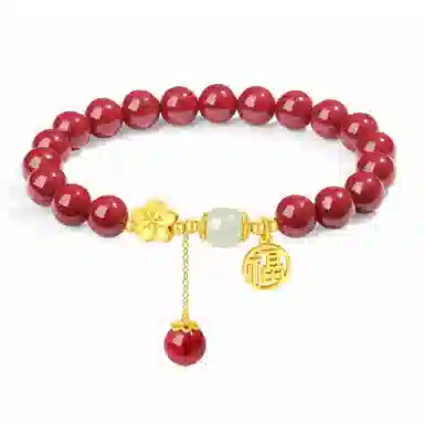 【普陀山官方已过香】 普陀山文创 好事花生本命年红八方来财 平安顺遂蛇年新中式貔貅转运珠平安扣福气满满#好运 朱砂 手串 男女同款情侣款