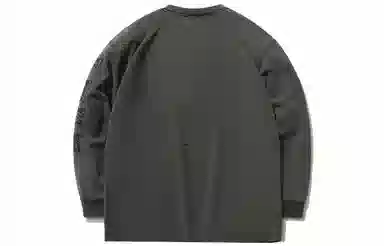 中国李宁 运动时尚系列 宽松针织运动圆领卫衣 男款 牛仔灰