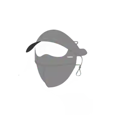 冠辉 夏季冰丝带帽檐遮全脸基尼百搭口罩女防紫外线遮阳大帽檐额面耳一体素颜神器修饰脸型 锦纶 防晒面罩 男女同款情侣款