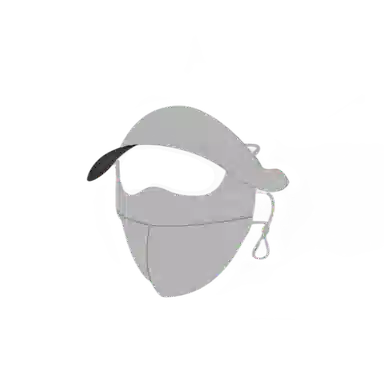 冠辉 夏季冰丝带帽檐遮全脸基尼百搭口罩女防紫外线遮阳大帽檐额面耳一体素颜神器修饰脸型 锦纶 防晒面罩 男女同款情侣款