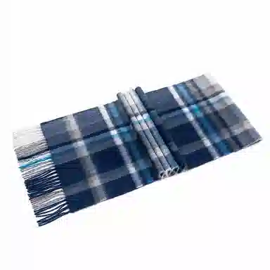 上海故事 通用款粗纺格子羊绒多种颜色 绒线围巾 女款