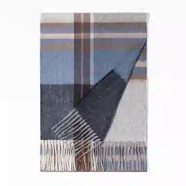 上海故事 通用款粗纺格子羊绒多种颜色 绒线围巾 女款