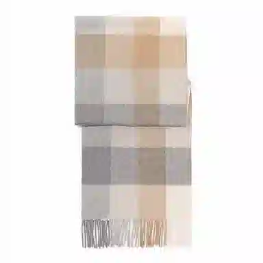 上海故事 通用款粗纺格子羊绒多种颜色 绒线围巾 女款