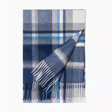 上海故事 通用款粗纺格子羊绒多种颜色 绒线围巾 女款