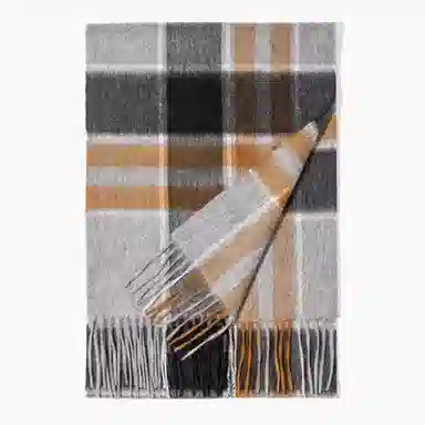 上海故事 通用款粗纺格子羊绒多种颜色 绒线围巾 女款