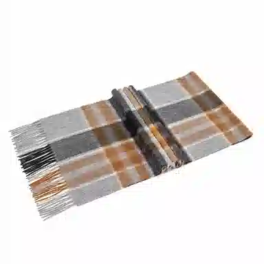 上海故事 通用款粗纺格子羊绒多种颜色 绒线围巾 女款