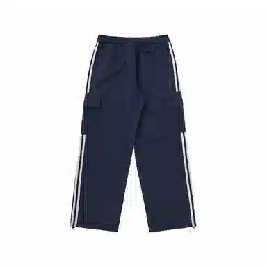 膨胀潮牌 复古宽松双杠侧条纹舒适休闲裤 男女同款