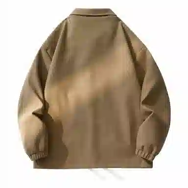 敦煌博物馆 日系学院简约百搭撞色拼接口袋翻领宽松薄款衬衫 男女同款