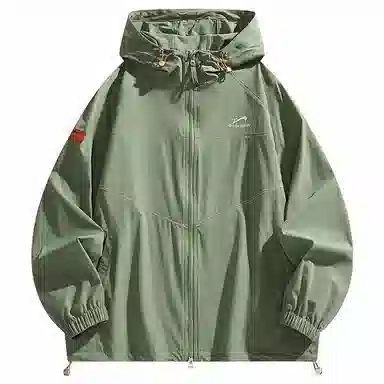 贵人鸟 拼接宽松百搭休闲连帽抽绳防晒服 男女同款