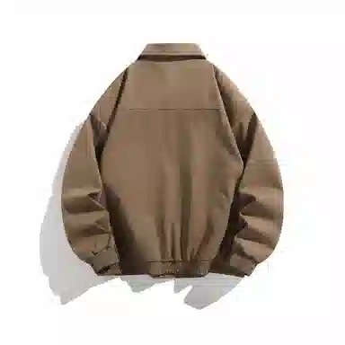 大卫贝肯 美式复古高街帅气机能风拉链学院风学生简约基础飞行员教练工装军旅宽松休闲百搭通勤长袖夹克外套 男女同款